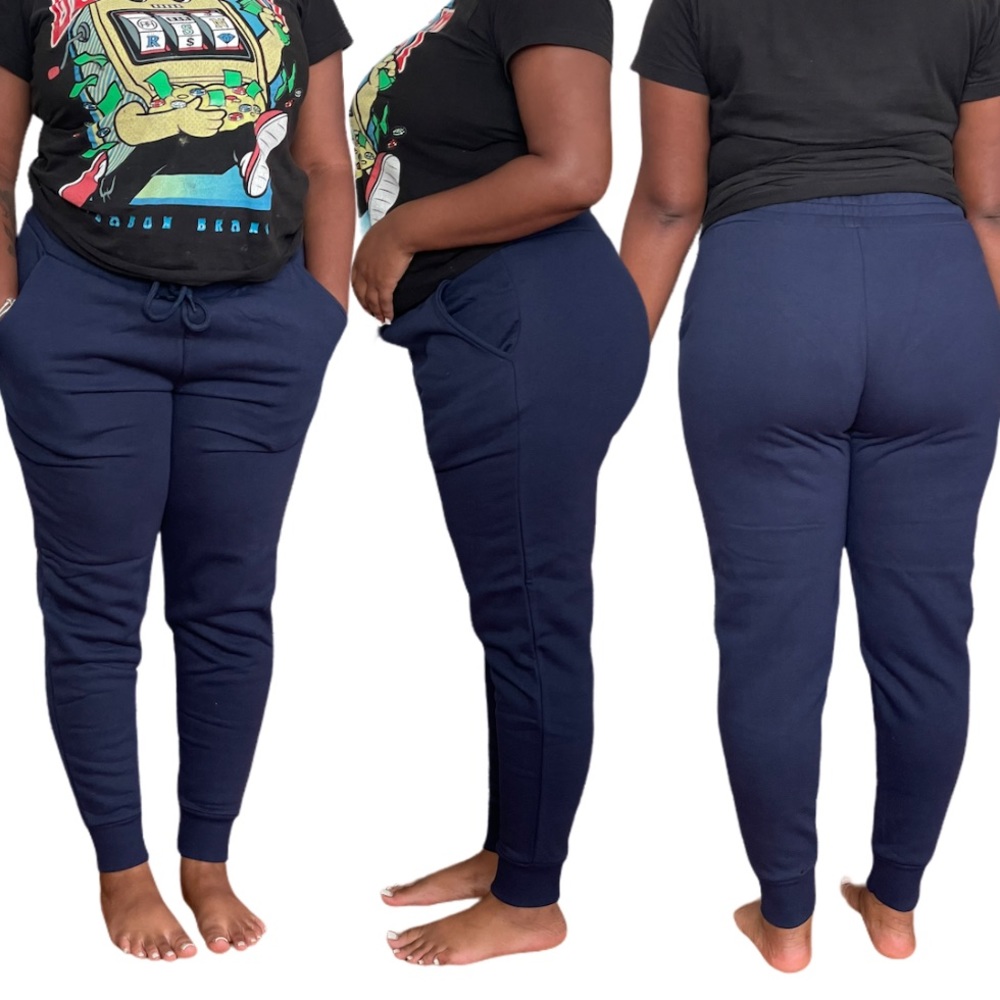 Navy Drawstring Sweatpants Essential | Joggers